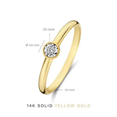 Isabel Bernard De La Paix Inaya 14 Carat Gold Ring | diamond 0.02 ct | IBD330025-48