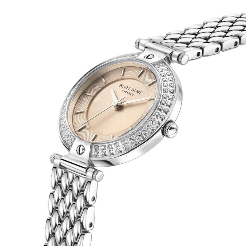 Parte Di Me Orologio Rond DamenUhr Silberfarbene und Taupe PDM09009-zoom-