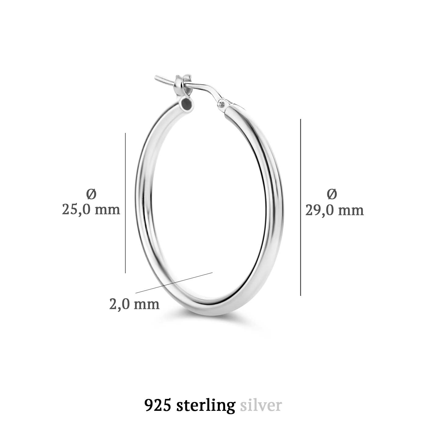 Parte di Me Bibbiena Poppi Casentino 925 sterling Silver Hoop Earrings PDM36050