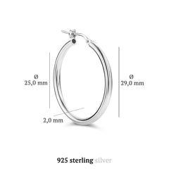 Parte di Me Bibbiena Poppi Casentino 925 sterling Silver Hoop Earrings PDM36050