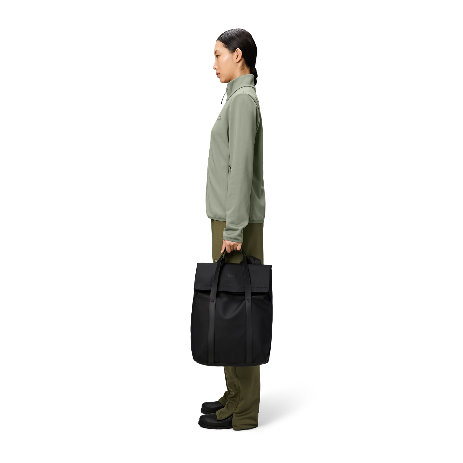 Rains Black 2 Way Tote Backpack R12940-01