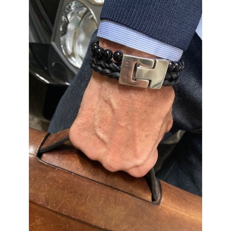 Josh herren Armband Schwarz 24989-BRA-S/BLACK/L-zoom-