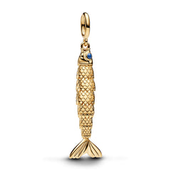 Pandora Moments Gold Plated Articulated Fish Dangle Charm 764686C01