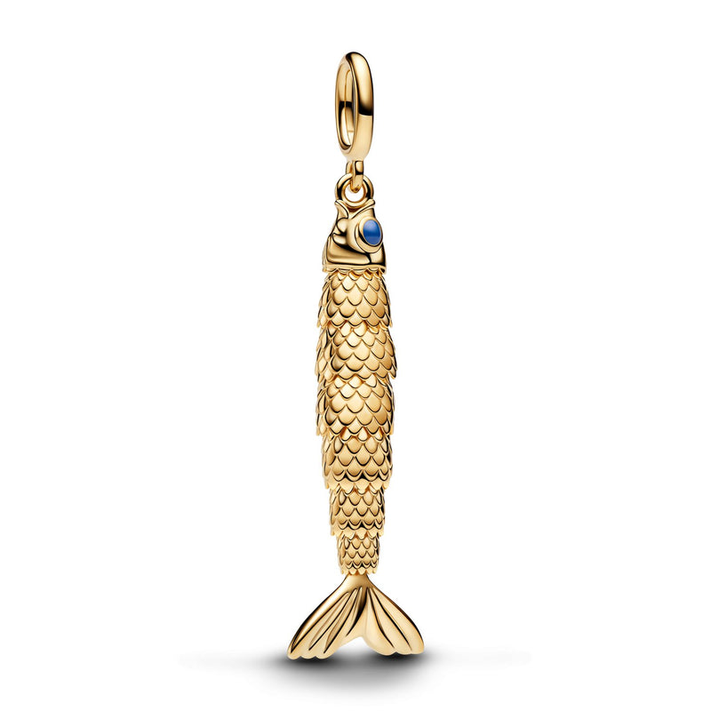 Pandora Moments Vergoldeter Gelenkfisch Charm-Anhänger 764686C01-zoom-