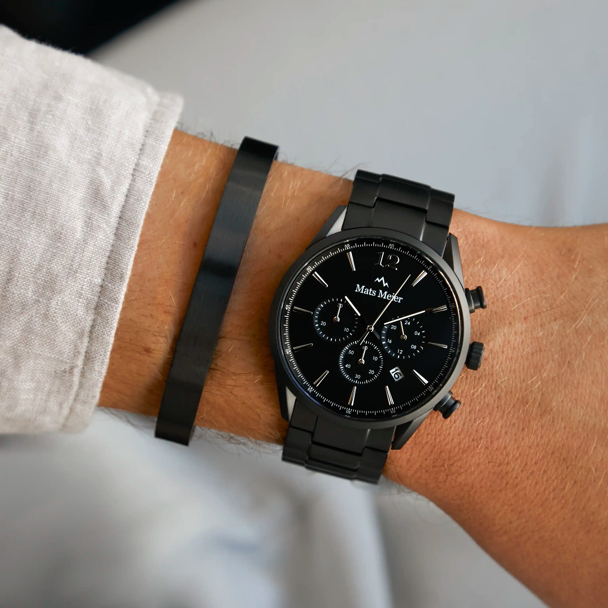 Mats Meier Annecy Black Steel Bracelet MM320018