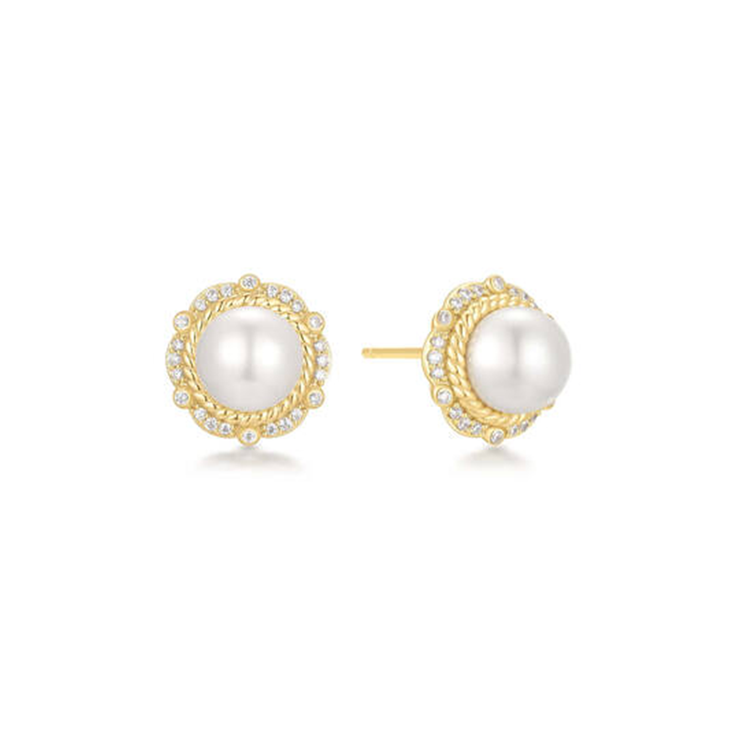 Ania Haie Reimaginer Gold Coloured Shell Pearl Bloom Stud Earrings AH-E069-06G