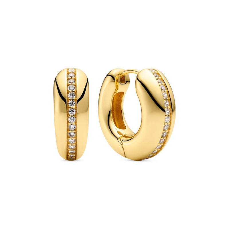 Sif Jakobs Gold Plated Palermo Piccolo Earrings SJ-E2588-CZ-YG-zoom-