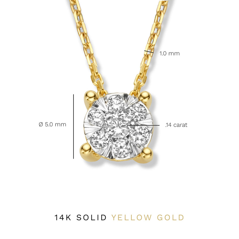 Isabel Bernard De la Paix Hanaé 14 Karat | Gold Halskette | Diamant 0.14 Karat | IBD350008-zoom-