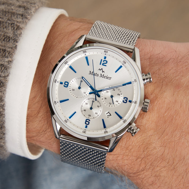 Mats Meier Grand Cornier Chronograph Men's Watch Silver Colored MM00135-zoom-