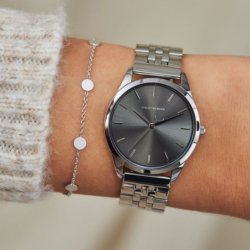 Violet Hamden Luna 925 Sterlingsilber Armband mit Münzen VH12011-zoom-