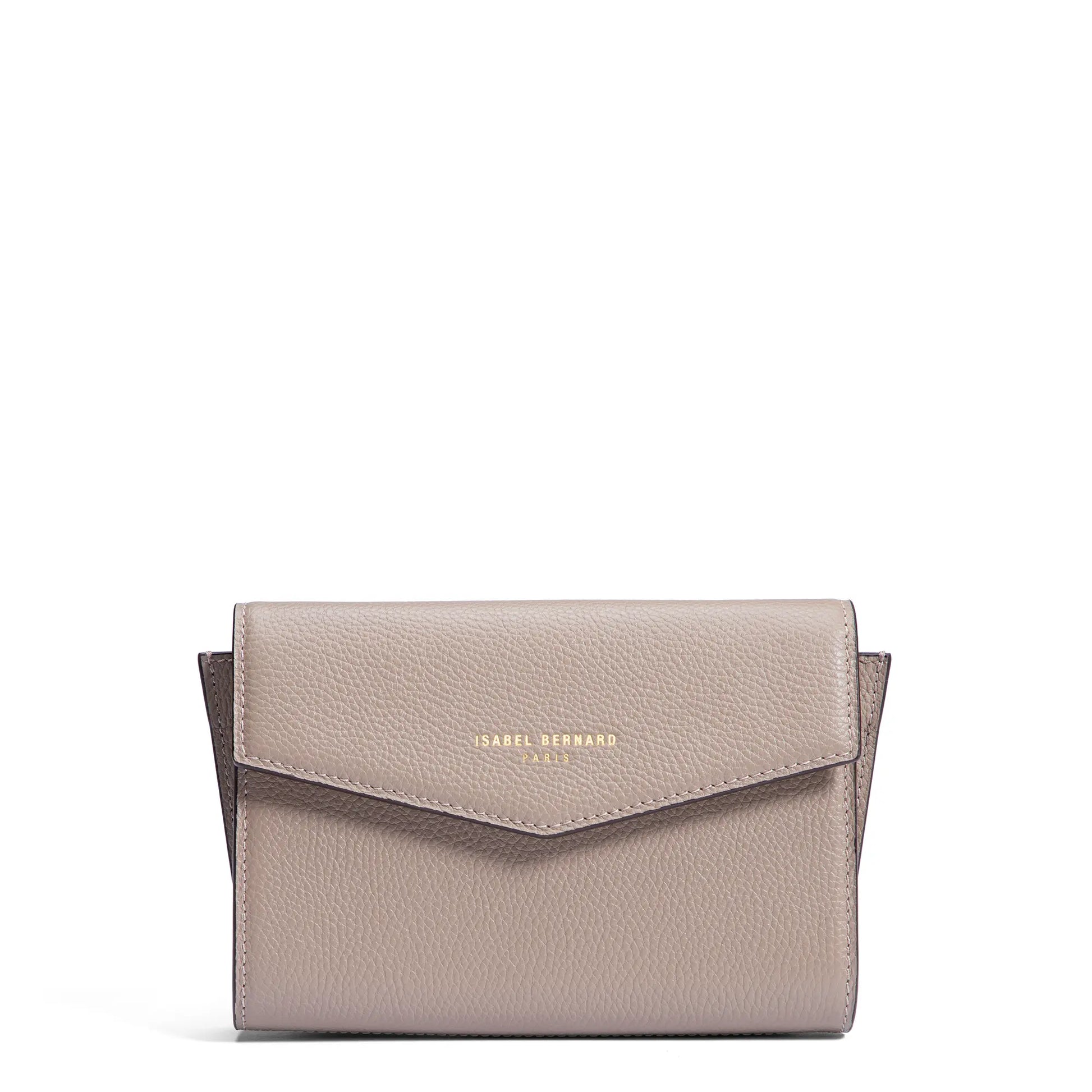 Isabel Bernard Honoré Lina Taupe Clutch With Detachable Shoulder Chain IB21135-078