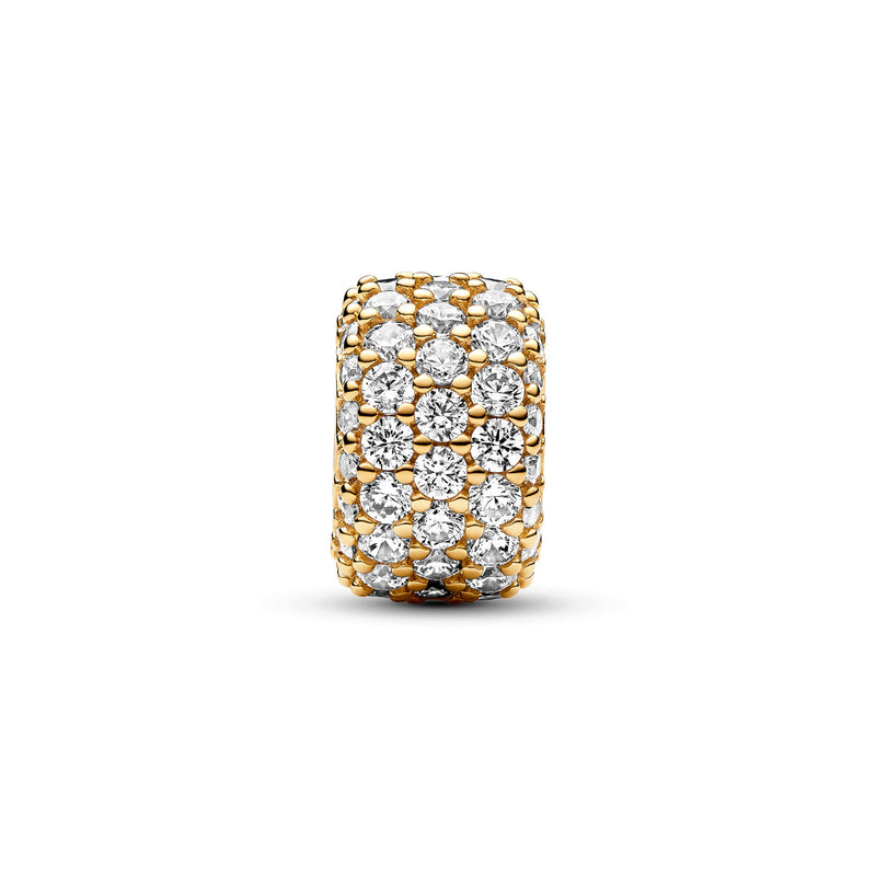 Pandora Moments Goldfarbene Charm 762820C01 mit 585er Golden Plattierung-zoom-