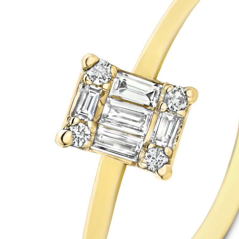 Isabel Bernard De la Paix Maxime 14 Karat Goldring mit Diamant 0.13 ct IBD330022-60-zoom-