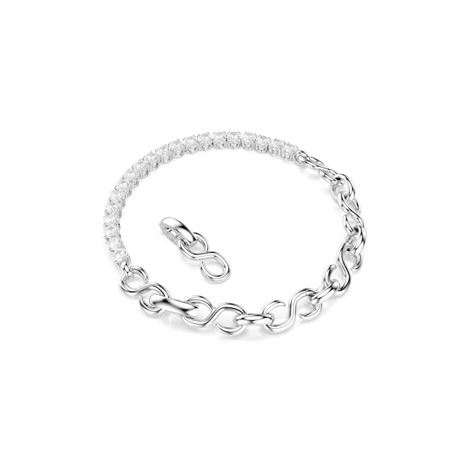 Swarovski Matrix Tennis Silver-Tone Chain Bracelet 5753926