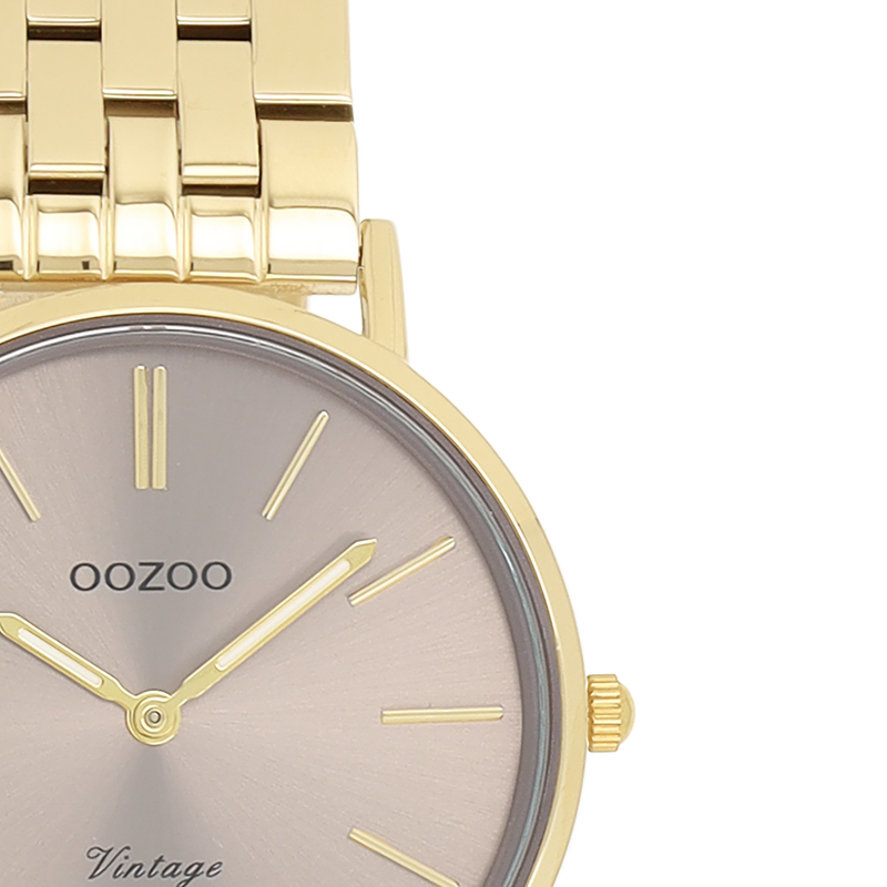 OOZOO Vintage Damenuhr In Gold Und Taupe C20408-zoom-