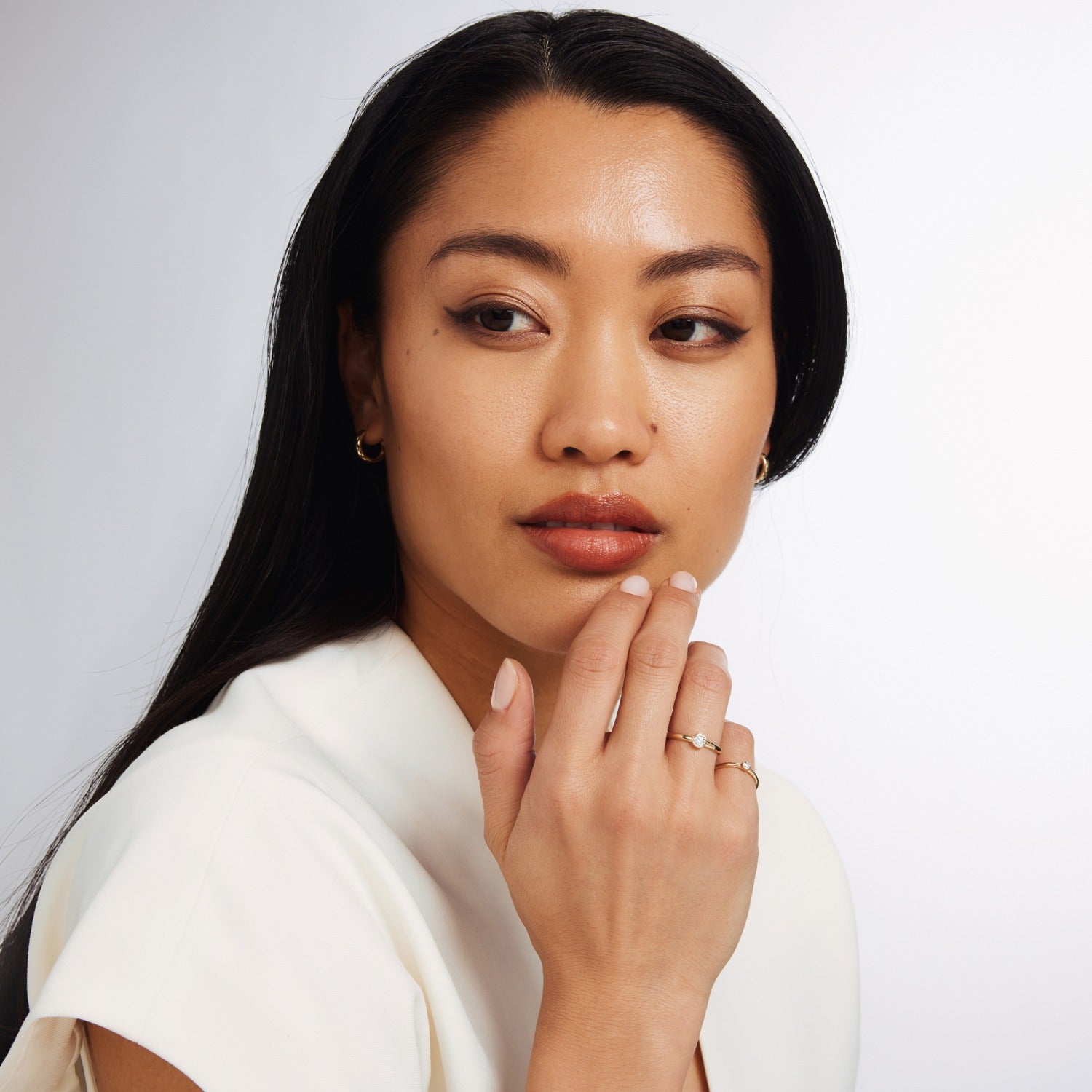 Isabel Bernard De La Paix Inaya 14 Carat Gold Ring | diamond 0.02 ct | IBD330025-48