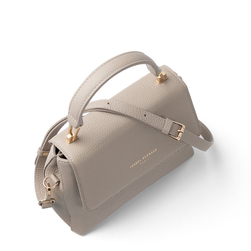 Isabel Bernard Femme Forte Heline Taupe Kalbsleder Handtasche IB21039-zoom-
