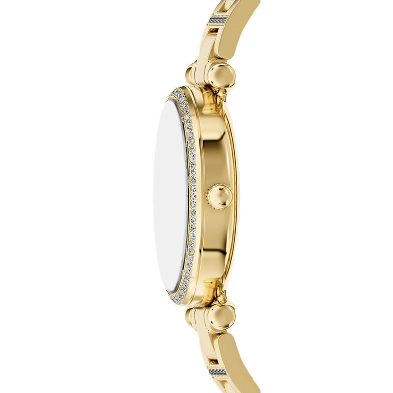 Fossil Carlie Round Gold Dial Watch ES5465-zoom-