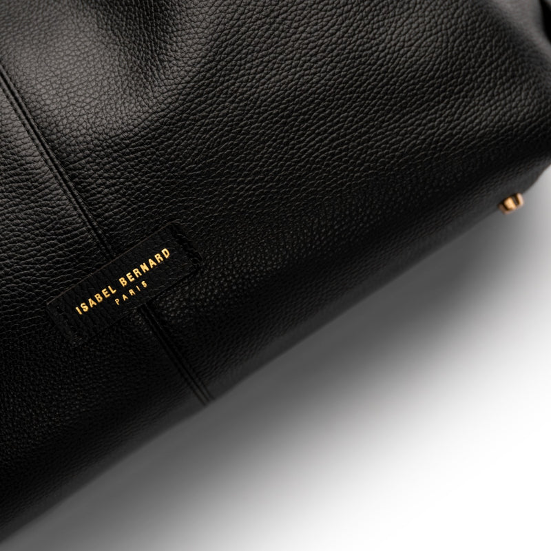 Isabel Bernard Honoré Grace schwarze Leder-Schultertasche aus Kalbsleder IB25093-001-zoom-