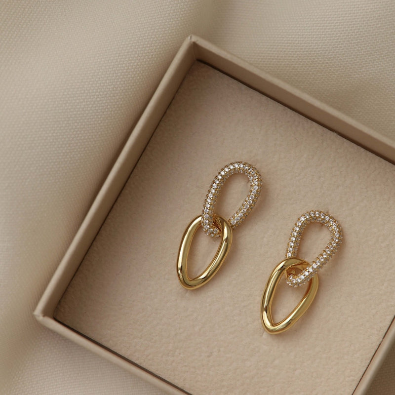 Karma 925 Sterling Silver Eve Chain Earrings X125GP-zoom-