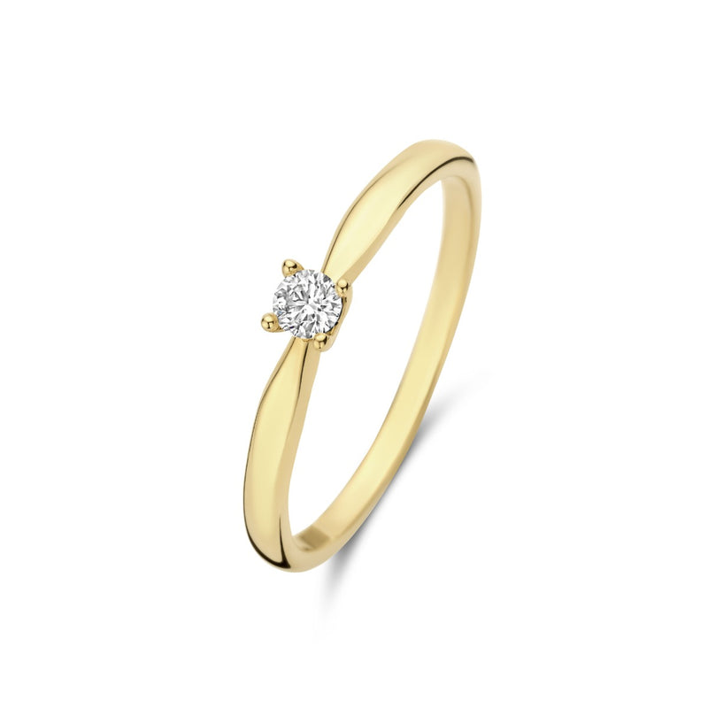 Isabel Bernard De la Paix Christine 14 Karat | Gold Ring | Diamant 0.10 Karat | IBD330003-56-zoom-