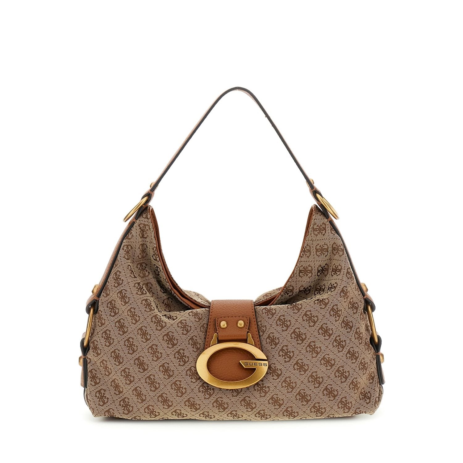 Guess Camden Latte Logo Cognac Camden Shoulder Bag HWJJ93-8180-LLG