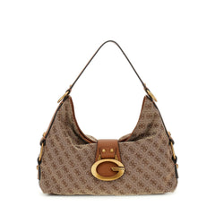 Guess Camden Latte Logo Cognac Camden Shoulder Bag HWJJ93-8180-LLG
