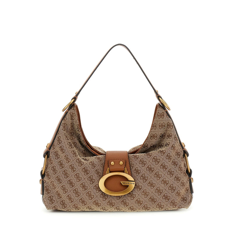 Guess Camden Latte Logo Cognac Schultertasche HWJJ93-8180-LLG-zoom-