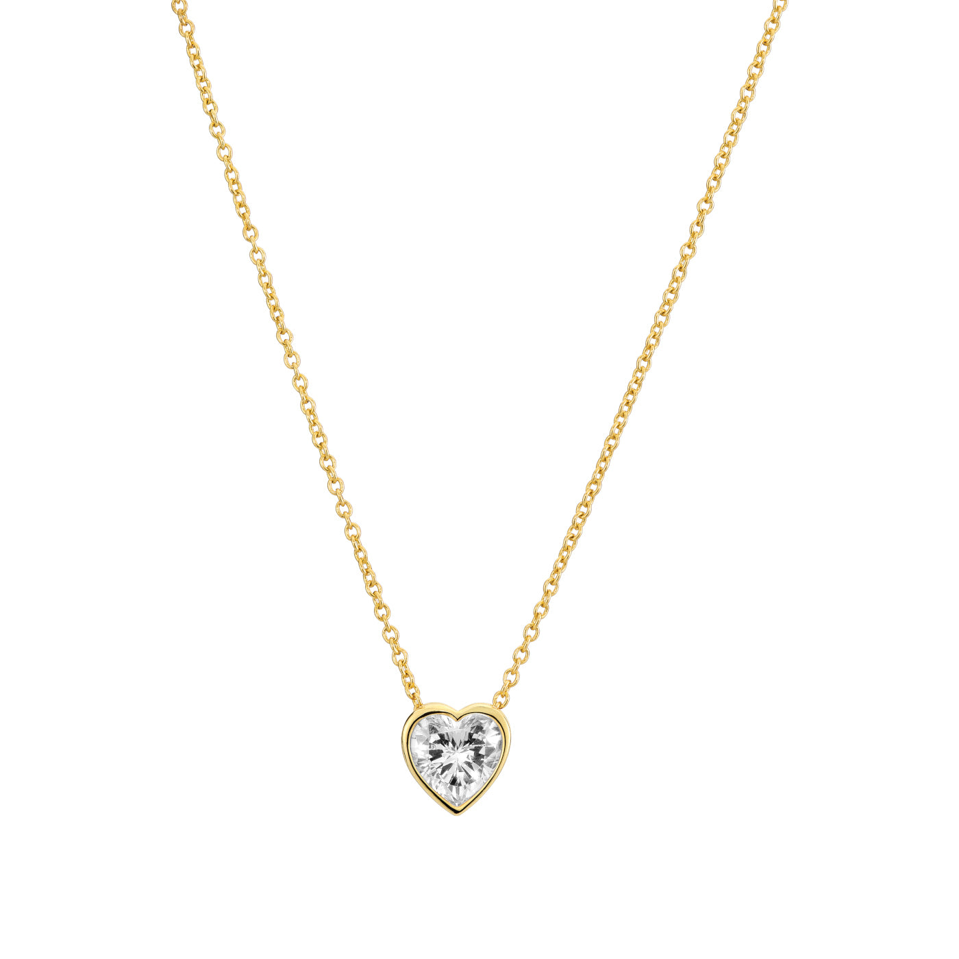 Sif Jakobs Amorino 18 karat gold plated Necklace SJ-N2492-CZ-YG