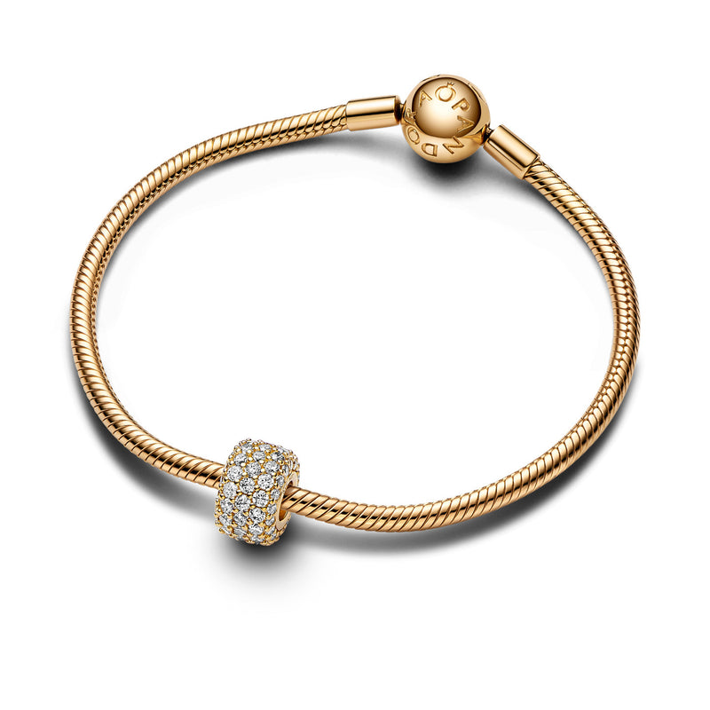 Pandora Moments Goldfarbene Charm 762820C01 mit 585er Golden Plattierung-zoom-