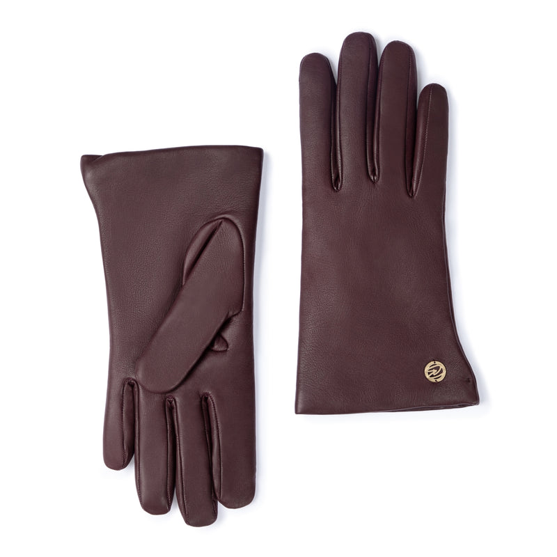 Isabel Bernard Honoré Eleanor dunkelbraune Lederhandschuhe aus Ziegenleder IB67000-331-8-zoom-