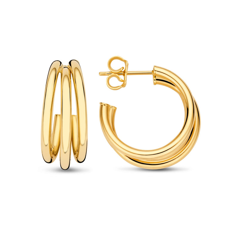 Beloro Jewels Della Spiga Mariela 9 karat gold hoop earring (20 mm) BO360100-zoom-