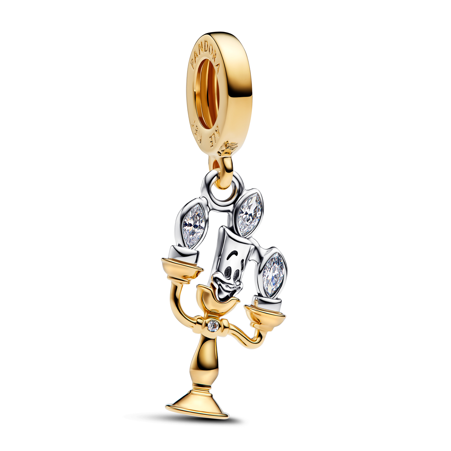 Collabs Gold Plated Disney Lumiere Charm Anhänger 763985C01