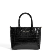 Isabel Bernard Honoré Cloe Mini Kroko Schwarz Kalbsleder Handtasche IB21124-201