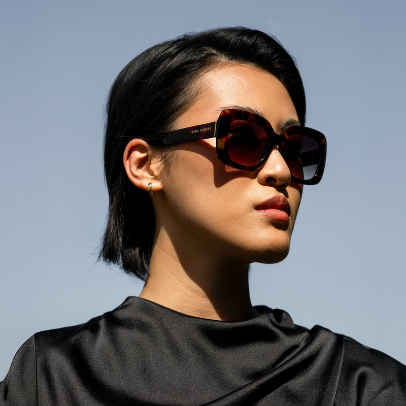 Isabel Bernard La Villette Rive Braun Tortoise Quadratisch Sonnenbrille IB400003-14-14-zoom-