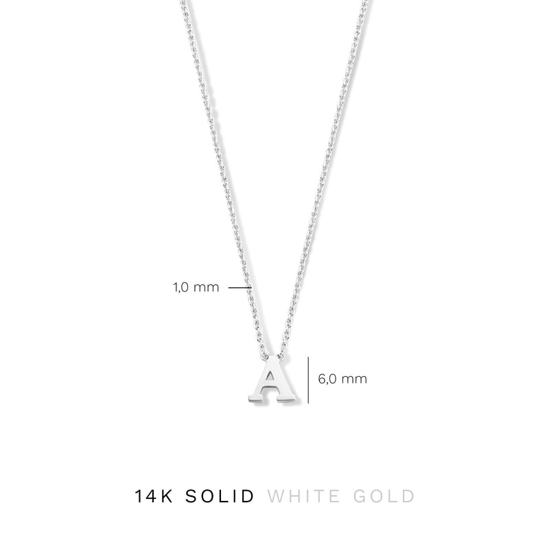 Isabel Bernard Saint Germain Chloé 14 Karat | Weißgold Initiale Halskette IB340061-A-zoom-
