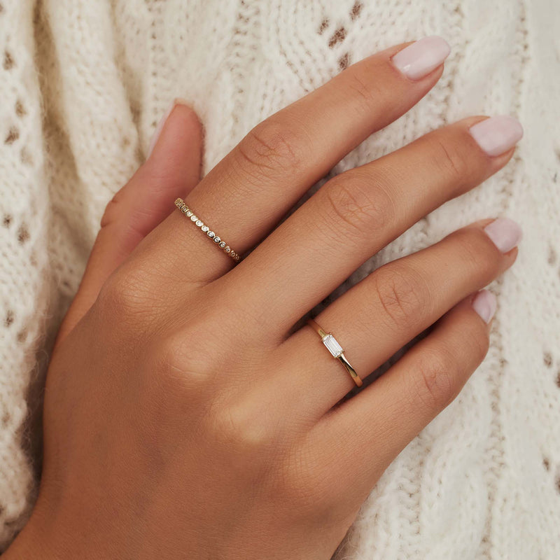 Isabel Bernard Baguette Mirrell 14 karaat gouden ring IB330020-50-zoom-