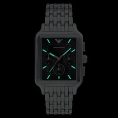 Emporio Armani Rectangular Black Dial Watch AR11751