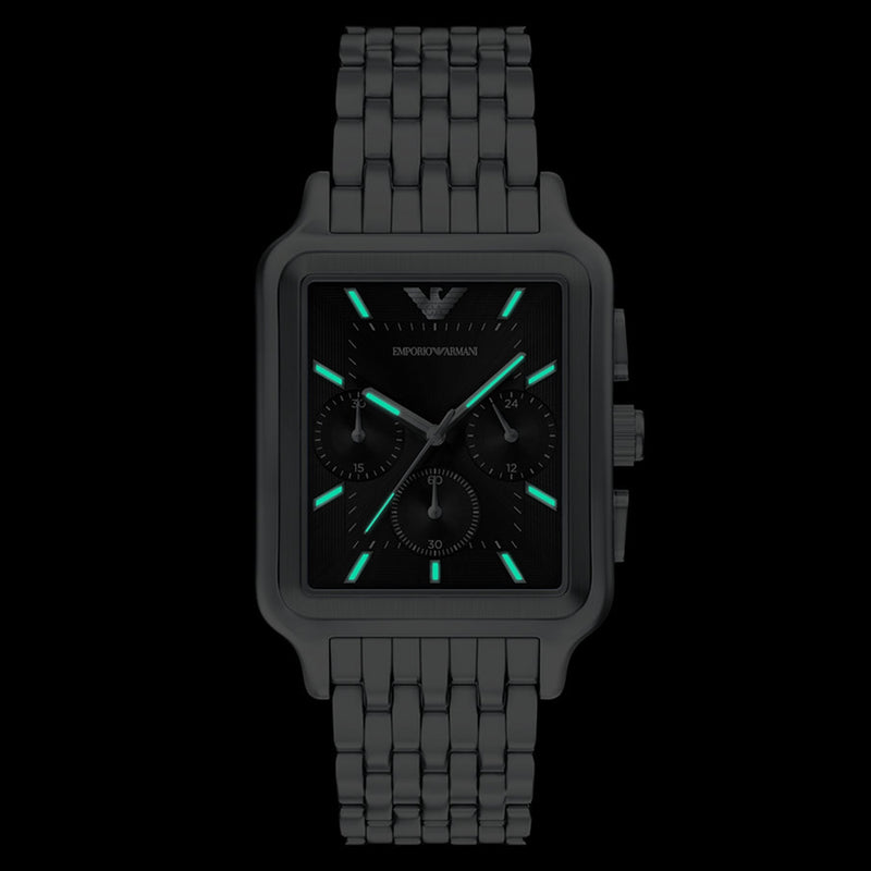 Emporio Armani Rectangular Black Dial Watch AR11751-zoom-