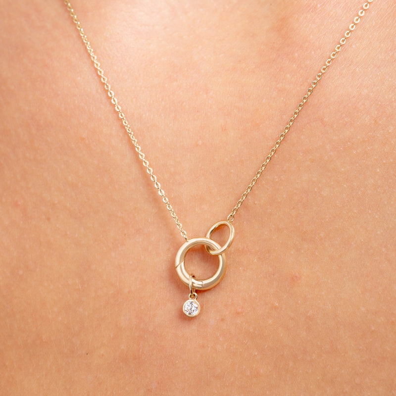 Isabel Bernard Le Marais Runde Zirkonia 14 Karat Gold Anhänger IB350060-zoom-