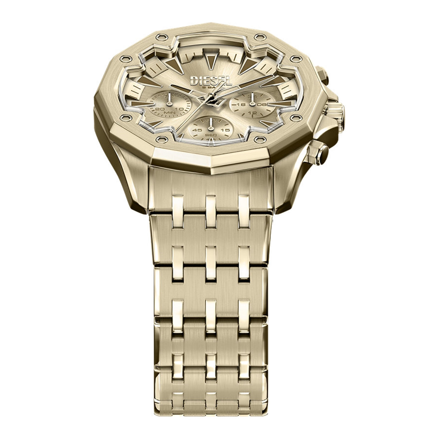 Diesel Stinger Round Gold Dial Watch DZ4707