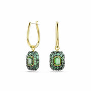 Swarovski Sublima Glam Ohrringe in Goldoptik mit grünem Kristall 5752890