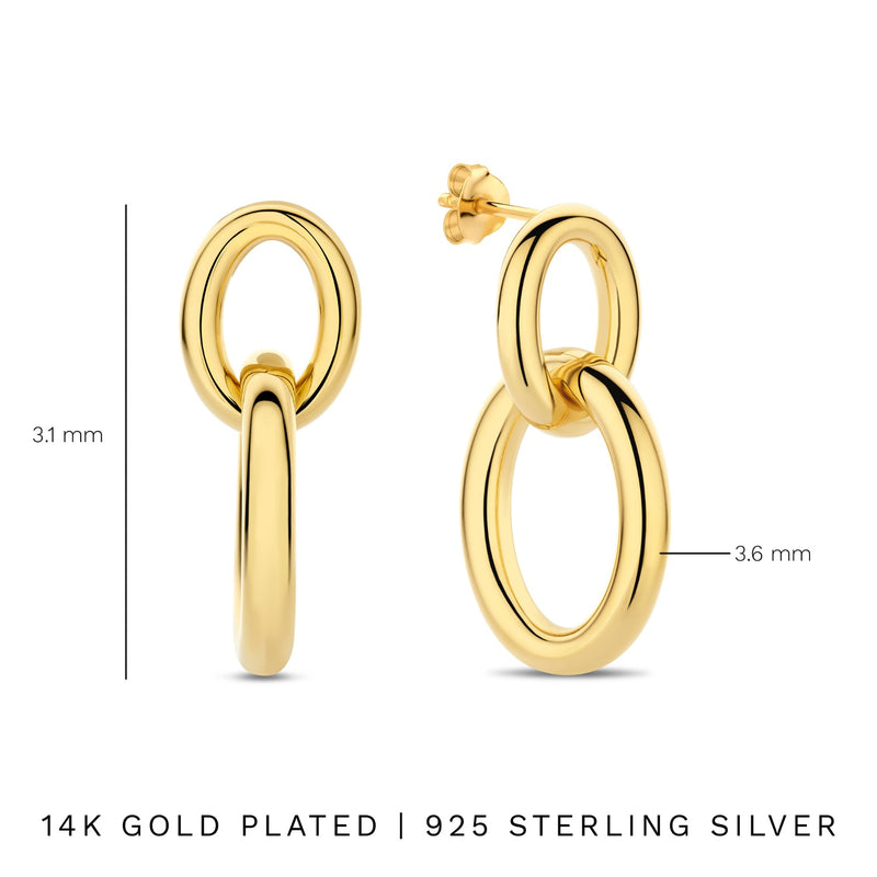 Parte Di Me Bibbiena Poppi Adriane 925 Sterling Silber vergoldete Ohrhänger PDM36186-zoom-