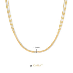 Beloro Jewels La Rinascente Bellisa 9 carat gold Necklace BO340033
