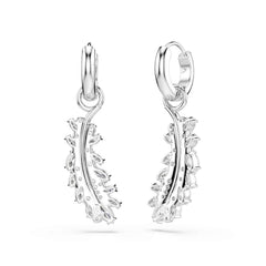 Swarovski Vienna Feather Silver-Tone Earrings 5754272