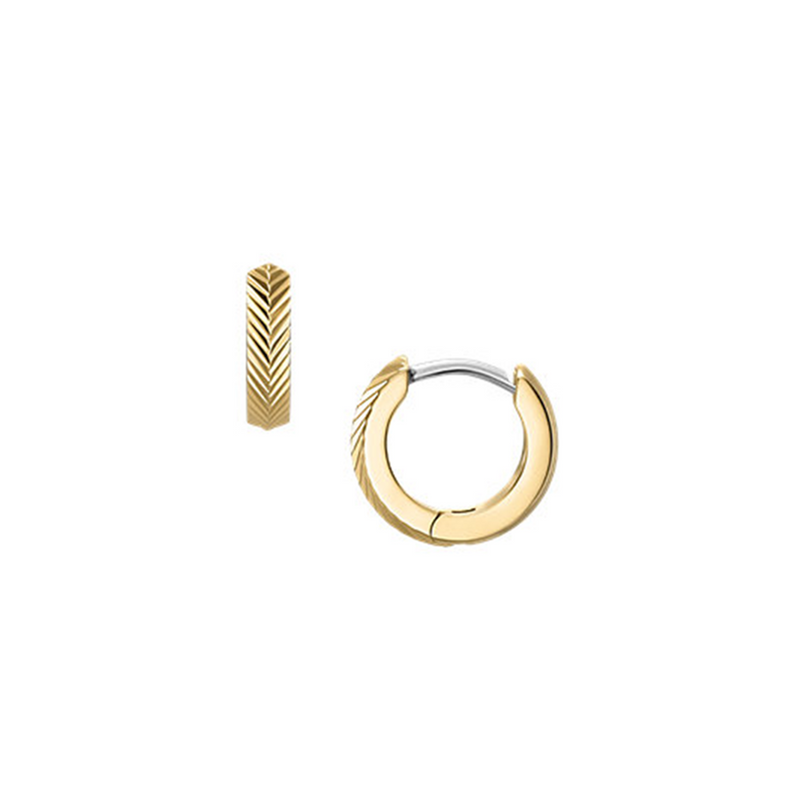 Fossil Harlow Gold Coloured Stainless Steel Earrings JF04912710-zoom-