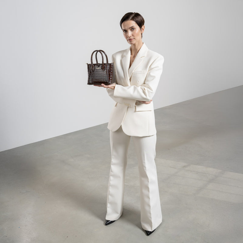 Isabel Bernard Honoré Cloe Mini Kroko Braun Kalbsleder Handtasche IB21124-230-zoom-