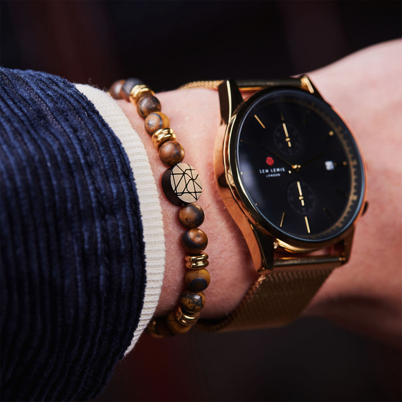 Sem Lewis 6mm Piccadilly South Kensington Armband SL220036 (Lengte: 20.00 cm)