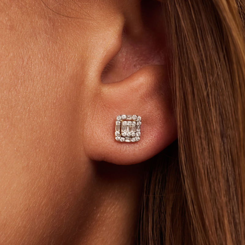 Isabel Bernard De la Paix Elena 14 Karat Goldohrrstecker mit Diamant 0.25 ct IBD360032-zoom-