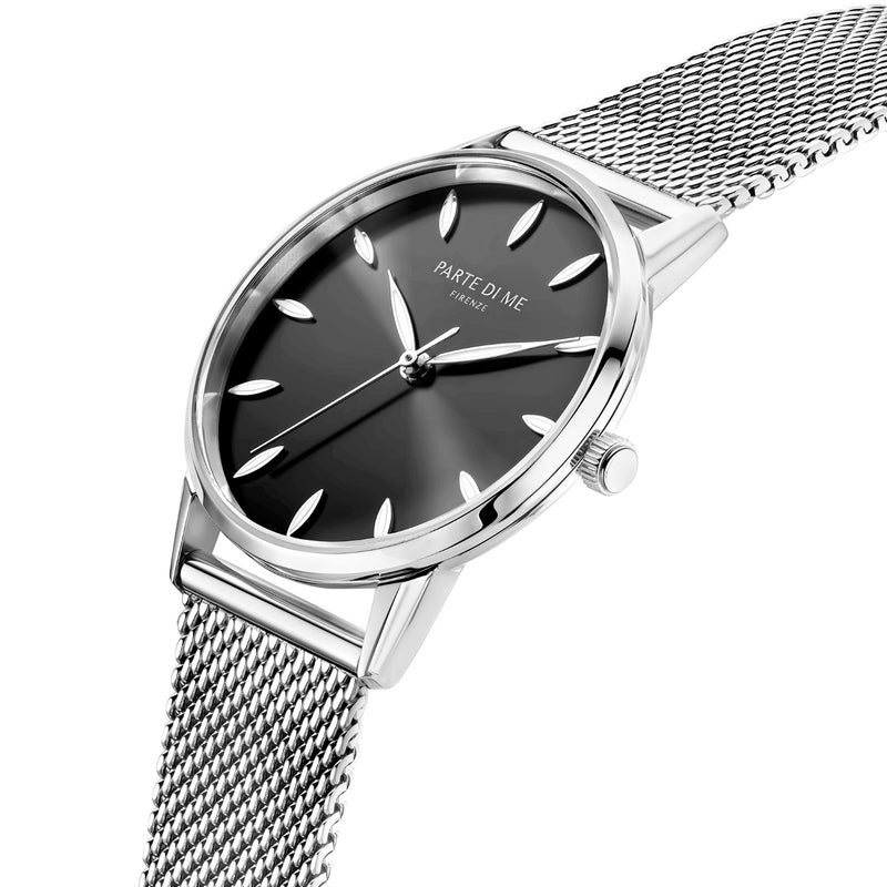 Parte Di Me Orologio rund Damenuhr silberfarben und schwarz PDM09056-zoom-